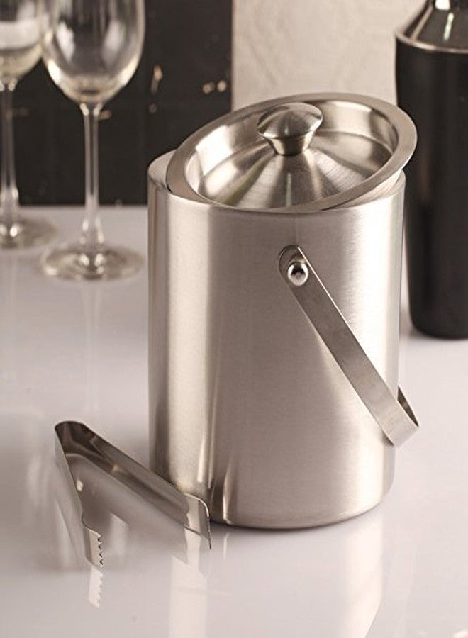 Abrazo Stainless Steel Double-Wall Insulated Ice Bucket with Ice Tong | Keeps Ice Cold for 6 Hrs | 1750 ml (Silver) - Image 3
